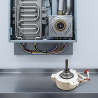 Motor de CC sin escobillas de la serie XC120 para soplador de premezcla completa, para caldera comercial de 40KW 50KW