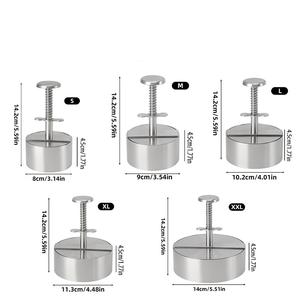 Pressa <span class=keywords><strong>per</strong></span> Carne Rotonda in Acciaio Inox 304 Ecologica, Stampo <span class=keywords><strong>per</strong></span> <span class=keywords><strong>Hamburger</strong></span> e Pollame <span class=keywords><strong>per</strong></span> Barbecue e Cucina - Product Image 2