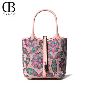 Nouveau Style chinois rapide peau de vache serrure conception <span class=keywords><strong>aquarelle</strong></span> imprime légumes panier sac personnalisé mode luxe femmes sacs à main - Product Image 2