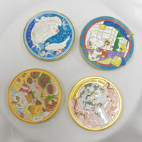 Pièce de monnaie commémorative personnalisée en alliage de zinc, médaille émaillée, souvenir de collection en relief 3D, logo personnalisé OEM ODM