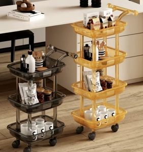 Wss Sober White3 Tier Salon <b>Trolley</b> Cart Stylists Real Personal Assistant Black Deluxe Plastic Beauty Salon <b>Trolley</b> - Product Image 3