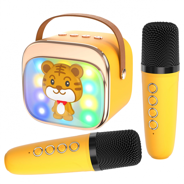 Handheld Portable Wireless Karaoke Speaker Super Bass Outdoor Party Sound Box Waterproof Smart Speaker With Mic