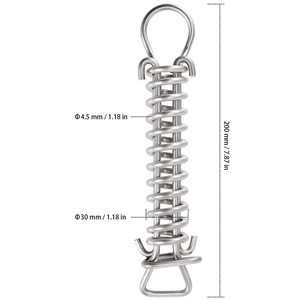 Correa de resorte de acero inoxidable para piscina con funda protectora y anillo en D para almacenamiento de cubiertas de piscina inflables y protección invernal - Product Image 4