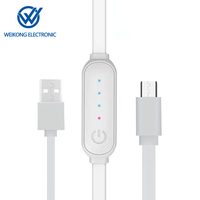 Thermostat intelligent 5V à trois vitesses avec minuterie, câble de commutation USB 2.0/Type-C, interrupteurs LED à température contrôlée (TDS) pour produits de chauffage