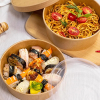 Assiettes et bols en papier écologiques réutilisables de qualité alimentaire et commerciale, étanches, 1100 ml/39 oz, pour pizza, collations, salades, à emporter