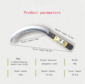 Vente flash, faucille <span class=keywords><strong>de</strong></span> <span class=keywords><strong>jardin</strong></span> personnalisable, bricolage, manche en plastique <span class=keywords><strong>de</strong></span> 7,5 pouces, épaisseur <span class=keywords><strong>de</strong></span> la lame <span class=keywords><strong>de</strong></span> 1,5 mm, finition oxyde noir - Product Image 5