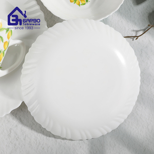 Juego de Vajilla de Vidrio Opal Blanco <span class=keywords><strong>GARBO</strong></span> de 7.5 Pulgadas, Personalizable con Diseño de Limón, Plato Pintado a Mano Resistente al Calor - Product Image 2