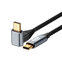 USB-C 3,1 Gen 2 macho a tipo-C codo Cable de datos macho 100W de carga rápida de 10Gbps transmisión 4K de transferencia de Audio para vapor cubierta