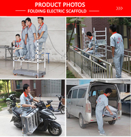 Échafaudage électrique pliable en aluminium Wendy, plateforme élévatrice pour échafaudage électrique, échafaudage électrique pour la construction