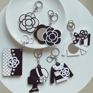 Porte-clés portable en gros Petit miroir Miroir <span class=keywords><strong>de</strong></span> <span class=keywords><strong>maquillage</strong></span> rétro et <span class=keywords><strong>simple</strong></span> - Product Image 1