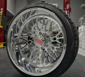 ล้อฟอร์จสีดำเงาขนาด 20-30 นิ้ว ขอบแบนแบบ Deep Dish 6X139.7 6X5.5 สำหรับรถบรรทุก - Product Image 3