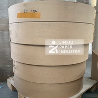 Rouleau de fond de gobelet en papier kraft imperméable, recyclable et biodégradable, réutilisable pour boissons et café, avec revêtement PE simple face