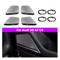 Couverture de haut-parleur en métal LED 30 couleurs pour Audi A6 A7 C8 2019-23, garniture de panneau de porte, type BO, lampe décorative, éclairage ambiant intérieur