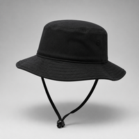Chapeau de soleil en sergé de coton avec patch brodé logo personnalisé, sangle de menton imperméable pour la randonnée, le safari, les activités de plein air, toutes saisons, décontracté