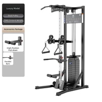 Appareil de fitness multifonctionnel à bras unique pour entraînement cardio intégré et croisement de câbles, usage domestique