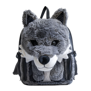 Custom Pluche Speelgoed Kinderen Tassen Poppen Jongens Make-Up Tas Geschenken Cool Wolf Cartoon Rugzak Gevulde Wilde Dieren Speelgoed Pop Pluche - Product Image 1
