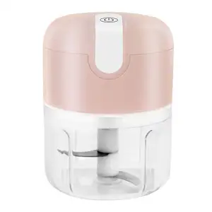 WSY Bpa libre de mano 250Ml taza de cocina ajo carne vegetal funciona con batería Usb inalámbrico Mini picador de alimentos eléctrico