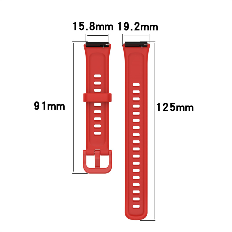 Solid Colors TPE Material Watch Strap for Huawei Band 7