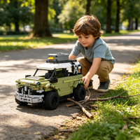 Voiture RC tout-terrain motorisée personnalisée en gros, blocs de construction MOC, jouet de construction à assembler pour enfants