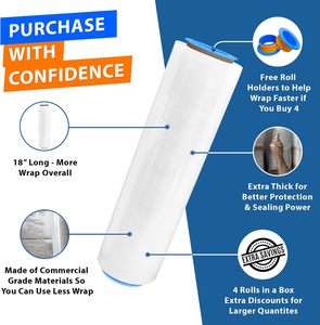 Film étirable transparent HDPE de qualité commerciale Huamaohengchun, haute résistance à la traction, usage industriel - Product Image 2