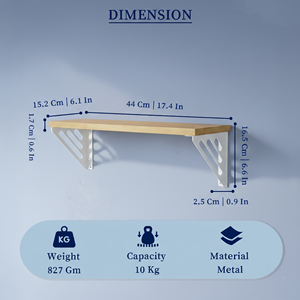 Étagère murale en bois blanche, petite et élégante, pour la décoration, support flottant pour salon, chambre et salle de bain - Product Image 3
