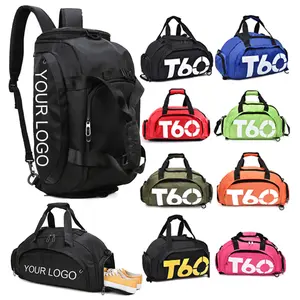 Bolsa de viagem portátil de nylon com logotipo personalizado, bolsa de viagem durável para academia, tecido à prova d'água para exercícios, novidade