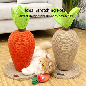 Sevimli havuç tasarımı ile sıcak satış kedi tırmalama sütunu çok kedi evler için uzun ömürlü kedi ağacı Modern ahşap Sisal malzeme - Product Image 6