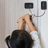 Cerradura de seguridad a prueba de niños para refrigerador, lavavajillas, inodoro, con código combinado y llave, para puerta de congelador y ventana
