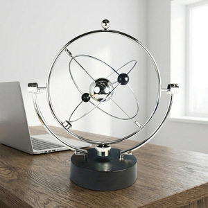 Pendolo <span class=keywords><strong>di</strong></span> <span class=keywords><strong>Newton</strong></span> in Metallo con <span class=keywords><strong>Sfere</strong></span> d'Acciaio, Decorazione Magnetica per Casa e Ufficio, Giocattolo da Scrivania - Product Image 2