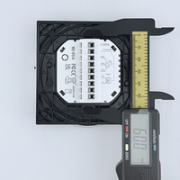 Termostat WiFi Pintar Bulat, Pengontrol Suhu Digital Layar Sentuh yang Dapat Diprogram, Kontrol Suara Aplikasi Jarak Jauh