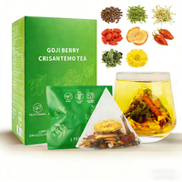 Tisane Naturelle Mélangée aux Baies de Goji, Chrysanthème, Gardénia et Feuilles de Mûrier en Sachet Triangulaire – Boisson Bien-être Directement de l'Usine