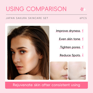 Kit de cuidado facial de marca privada, 6 piezas, set de cuidado facial de día y noche, set de regalo iluminador e hidratante para uso diario - Product Image 2