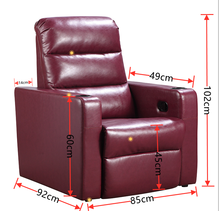 Recliner Cinema Seat Audience Classical Reclining Durable theater sofa lazy boy chair recliner