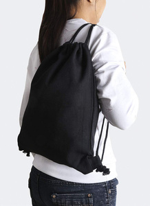 Wholesale Eco Friendly Blank Cotton Canvas Drawstring <b>Backpack</b> Bag Custom Promotional Logo Printed Sport Cinch Sack Pack Dust - Product Image 5