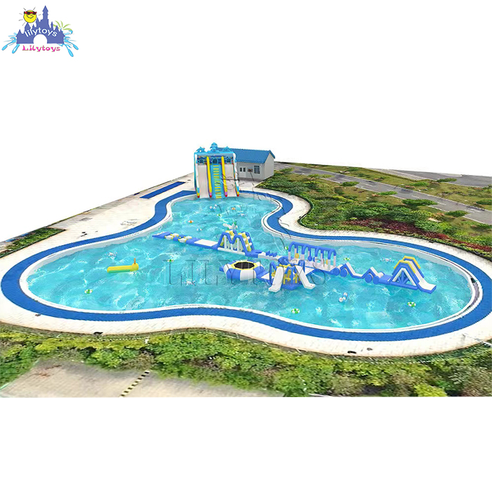 TUV aprobado mar flotante de agua mini Parque inflable agua del lago juegos para niños y adultos al aire libre deporte divertido juego