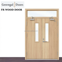 Portes d'entrée en bois massif ignifugées 30/60 minutes conformes aux normes EN, avec panneau de vision en verre, ouverture manuelle, pour chambre et salon
