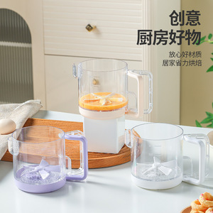 Multipurpose Egg Beater Cup With Manual Stirrer 500Ml For Whipping Cream And Eggs - Product Image 4