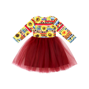 Abito Tutu a Maniche Lunghe per Bambina OEM ODM Stampe Personalizzate Vestito da Festa Serale Compleanno per Bambini Autunno Primavera - Product Image 3