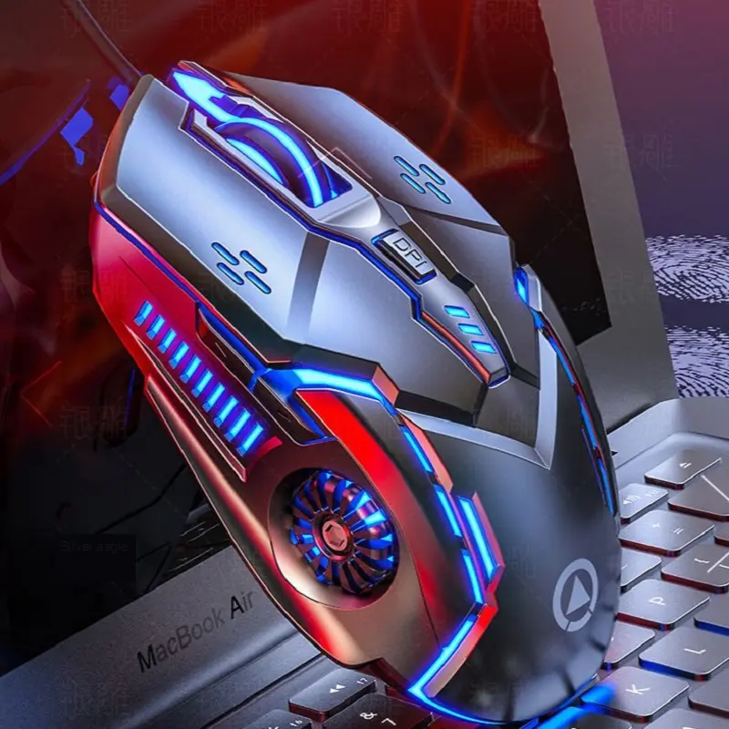 2020 kühle RGB Licht 3200 DPI Optical Stille USB Wired Gamer 6D Smart Mini Gaming Maus G5 für Computer PC