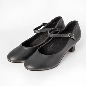 حذاء نسائي من الجلد اللاتيني في الولايات المتحدة والاتحاد الأوروبي, حذاء نسائي بأشكال سالسا للحفلات الراقصة في الكاحل ، مصنوع من جلد لاتيني عالي الكعب