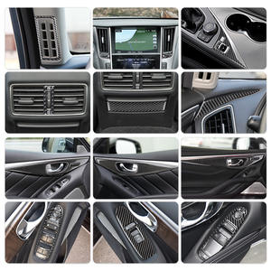 ชุดแต่งภายในคาร์บอนไฟเบอร์แท้ MRD สำหรับ Infiniti Q50 ลายรังผึ้ง คาร์บอนไฟเบอร์ธรรมดา 38 ชิ้น - Product Image 2