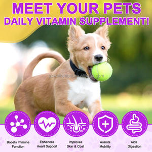 Multivitamines <span class=keywords><strong>pour</strong></span> chiens 15 en <span class=keywords><strong>1</strong></span>, comprimés à mâcher avec glucosamine, chondroïtine, MSM, probiotiques, huile de poisson, saveur canard à la pekingaise, 180 unités - Product Image 6
