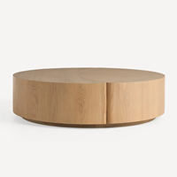 Table basse ronde minimaliste moderne en bois avec bûche Table d'appoint de style fermier pour salon ou bar à la maison
