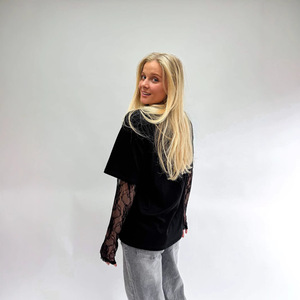 <span class=keywords><strong>T</strong></span>-<span class=keywords><strong>shirt</strong></span> ample en coton pour <span class=keywords><strong>femme</strong></span>, style anglais, sexy et original, col rond, design de niche, collection é<span class=keywords><strong>t</strong></span>é européenne et américaine - Product Image 2