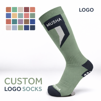 Chaussettes de marathon pour enfants, vente directe d'usine, haute élasticité, antidérapantes, en matière spandex, tricotées, mi-mollet, automne