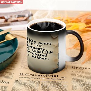Travel <b>Camp</b> Magic Mug 11oz Frosted Black Ceramic Heat Color Changing Tea <b>Cup</b> - Product Image 5