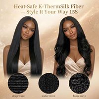 Bozhen 10A Cheveux Lisses 3 Paquets 30 Pouces Noir Naturel Fibre K-ThermSilk Douce au Toucher Tissage de Cheveux à Double Trame à Coudre 1b