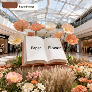 Giant Realistic Wedding Paper <strong>Flower</strong> - Yu Meiren <strong>Artificial</strong> Blooms for Outdoor/, <strong>Large</strong> Wrinkled Petals Fake <strong>Flowers</strong> Suitable - Product Image 4