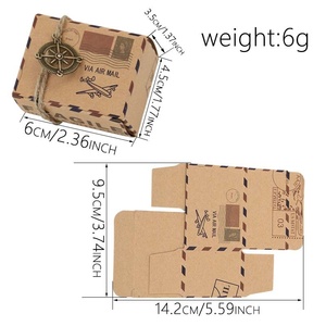 Caja de Regalo de Papel Kraft Estilo Europeo, Nueva, Vintage, para Dulces, Comida, Bodas - Product Image 5