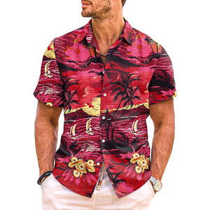 Camisa <span class=keywords><strong>Hawaiana</strong></span> de Talla Grande para Hombre, Manga Corta, Estampado Floral 3D, Camisa de Playa Informal, Tops de Verano para Vacaciones Aloha, Corte Holgado, OEM - Product Image 4
